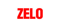 Logo da Zelo com o nome da marca na cor vermelho em fundo branco