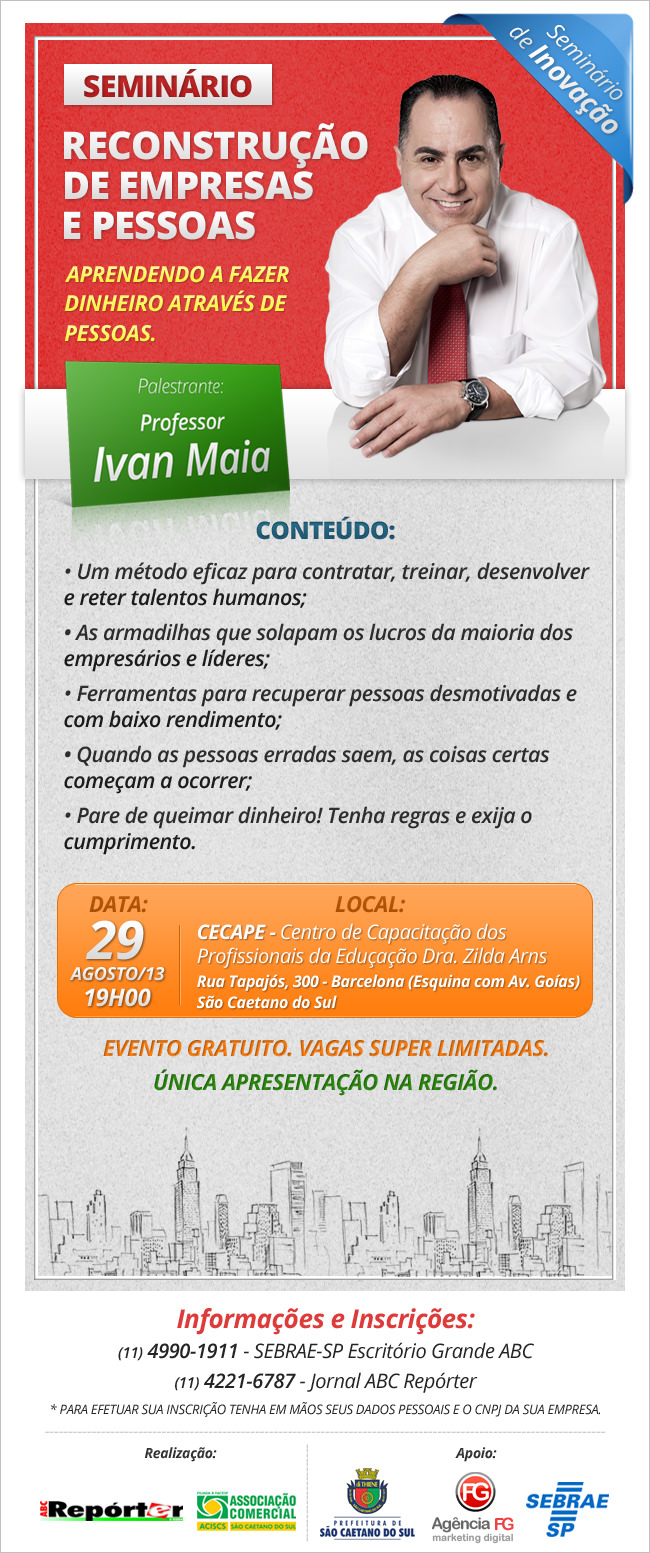 A Agência FG apoia palestra em parceria com o SEBRAE e a Prefeitura de São Caetano do Sul