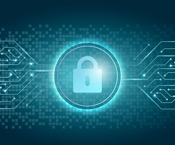 No artigo de Lei Geral de Proteção de Dados a thumb mostra um cadeado entre linhas de conexão da internet